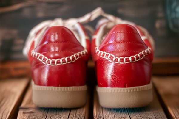 The Dalia Women’s Cherry Lace-Up Sneaker | Retro Vegan Suede Comfort Shoe by Oasis Society - Image 5