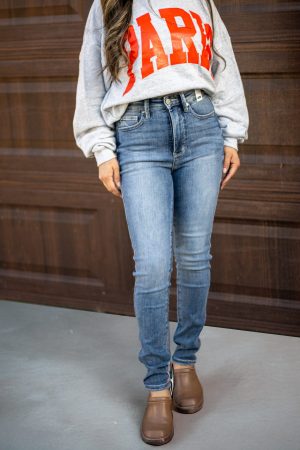 “Judy Blue High Rise Tummy Control Skinny Jeans – The Confidence Skinny in stretch denim”